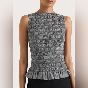 Faithfull the Brand Margot Top Black Gingham